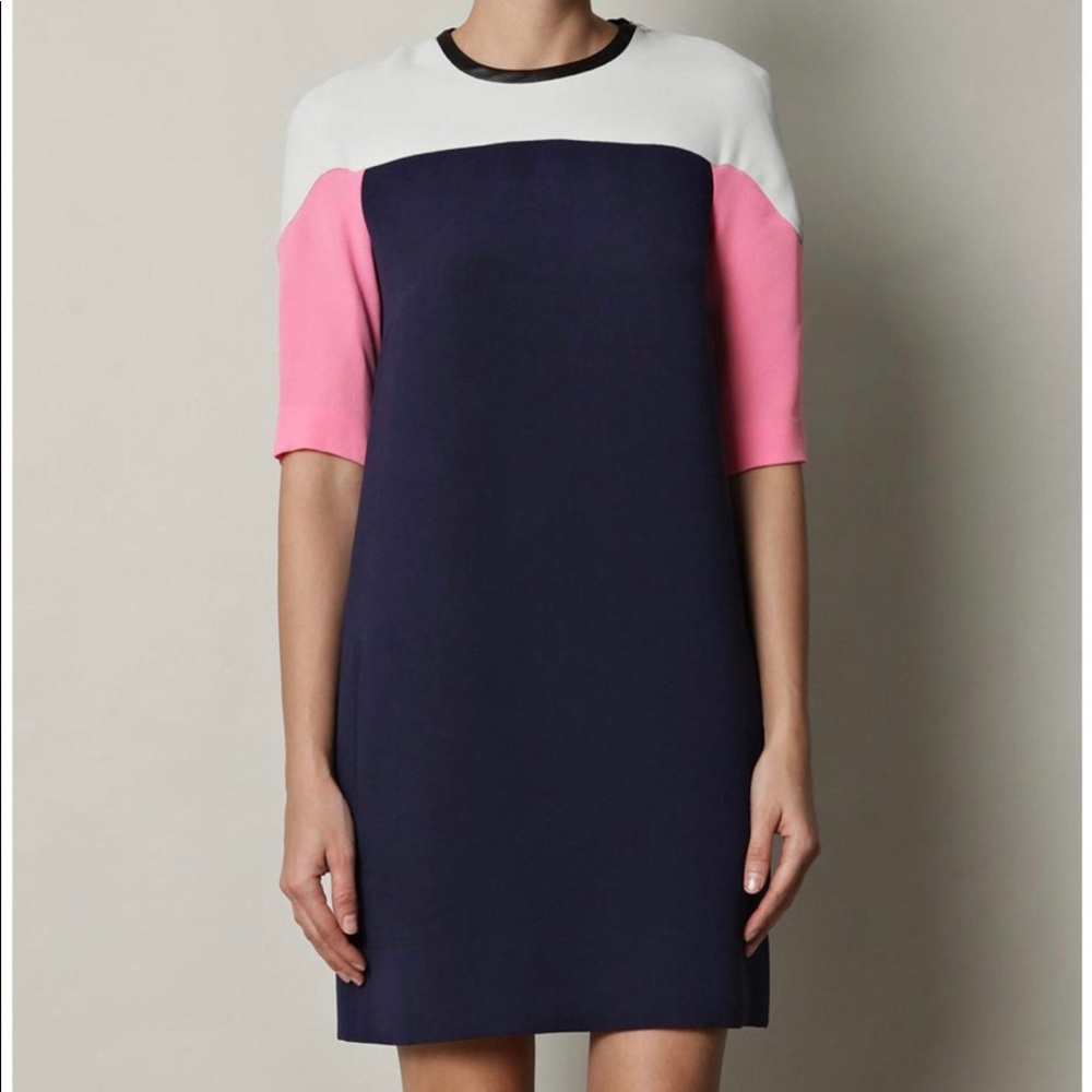 Diane VonFurstenberg YUMI color block dress
